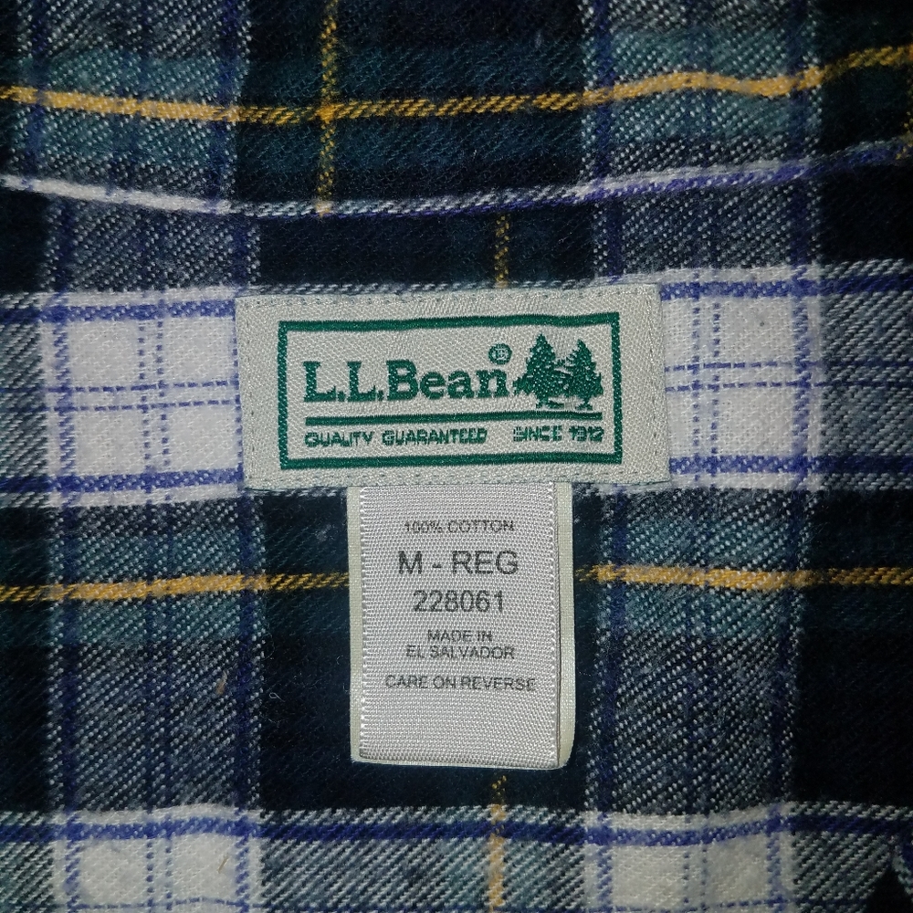 L.L. Bean Flannel Button Up - image 3